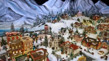 Christmas Village Scenes Wallpaper Teahub Io