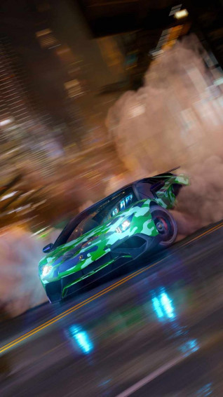 Lambo Drifting iPhone Wallpaper