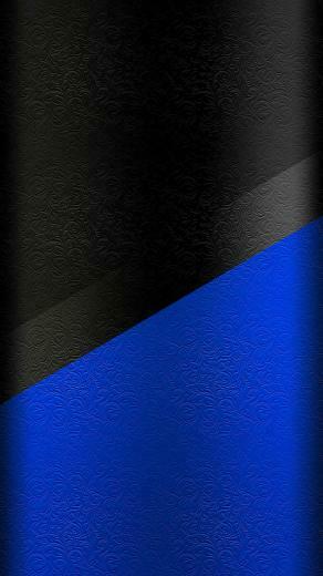 Dark S7 Edge Wallpaper Black And Blue Floral Pattern