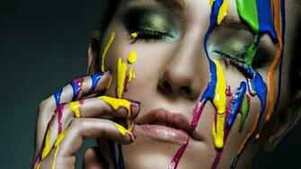 Girl Face Painted Desktop Pc And Mac Wallpaper