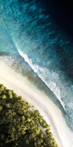 Island Aerial Beach Nature Wallpaper