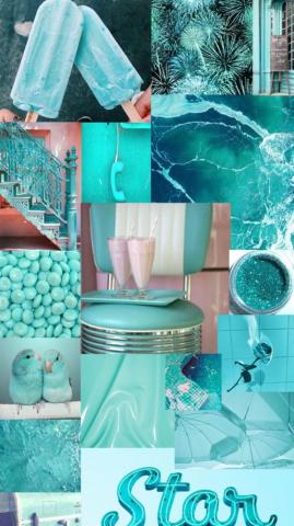 Aesthetic Teal Wallpaper On