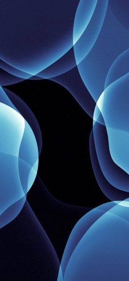 iPhone Neon Blue And Black Wallpaper
