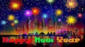 Happy New Year Fireworks Wallpaper Desktop Backgroud