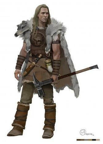 M Barbarian Cloak Warhammer Twin Skyrim Horde In