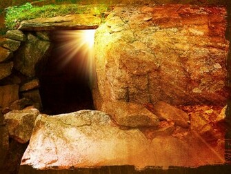 He Is Risen Tomb Easter Wallpaper Background Jpg