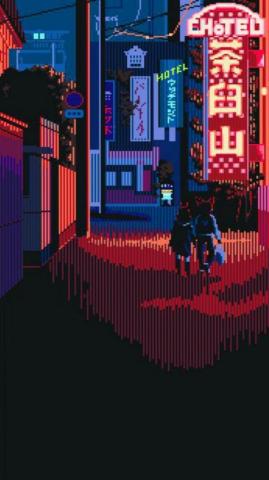 Bit Synthwave Wallpaper On