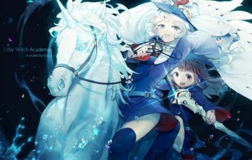 Wallpaper Girls Horse Anime Art Little Witch Academia Akko