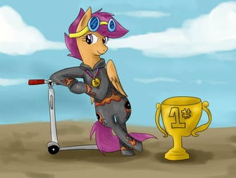 Scootaloo Pro Scooter Champ By Opalwhisker