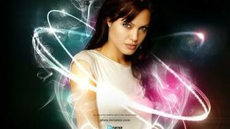 Angelina Jolie Glowing Desktop Pc And Mac Wallpaper