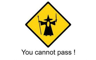 Funny Warning Signs Wallpaper Gandalf