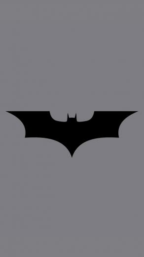 Batman Logo Grey Bg iPhone Wallpaper