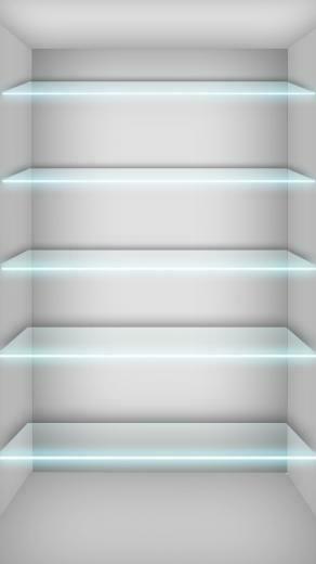 Glass Shelves Wallpaper iPhone