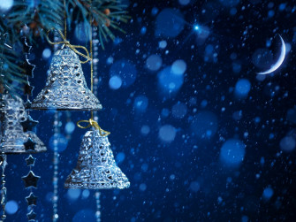 Elegant Christmas Bells In 4k Ultra HD Wallpaper