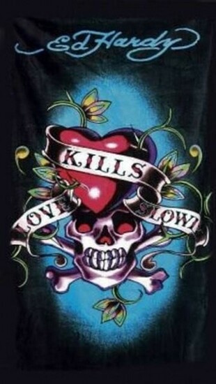 Wallpaper Background Ed Hardy Skull