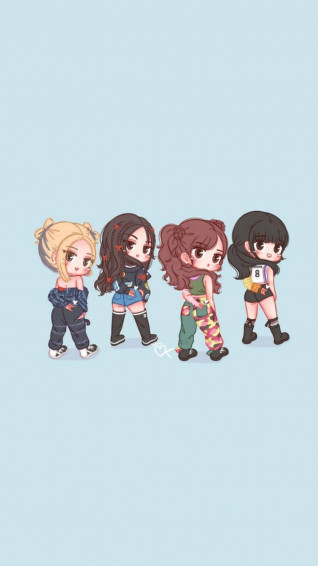 Blackpink Cartoon Wallpaper