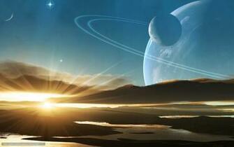 Wallpaper Sky Sunset Alien World Planet Desktop