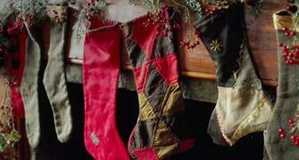 Christmas Stockings Close Up Of