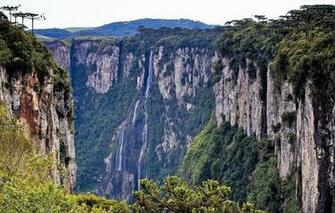 Wallpaper Greens Open Height Mountains Waterfall Rocks