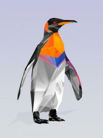 Low Poly Penguin iPad Wallpaper