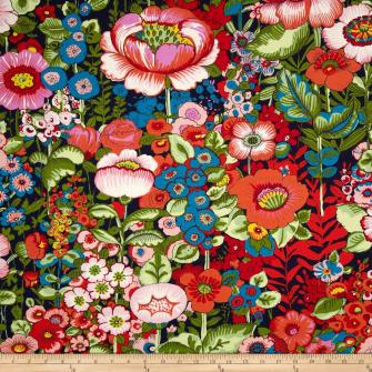 Amazon Folklorico Flores De Coyoacan Dark Marine Fabric