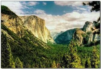 Yosemite Valley El Capitan Half Dome In The Background Full Size