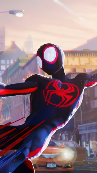 Miles Morales Web Swing Spider Man Across The Verse 4k