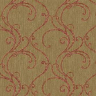 Metallic Gold And Pink Contemporary Ogee Wallpaper Wall Sticker