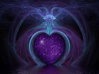 Purple Magic Heart In The Water Wallpaper