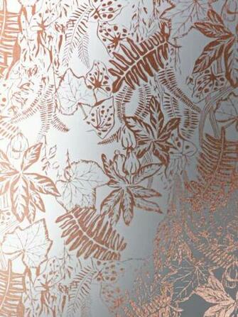 Hothouse Wallpaper Copper Rose White Monument Interiors
