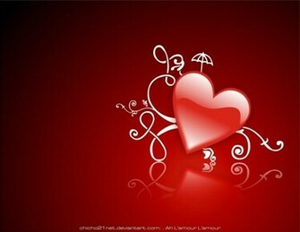 Red Heart Wallpaper Retro Desktop Background