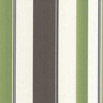 Erismann Poppy Striped Wallpaper Green Brown And Cream
