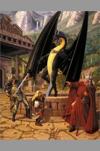 Larry Elmore Signed Autograph Out Of The Darkness Dragonlance Black