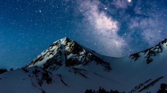 4k Mountains Night Starry Sky Wallpaper