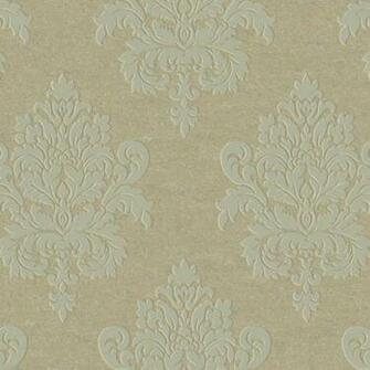 Gold And Taupe Etched Damask Wallpaper Wall Sticker Outlet