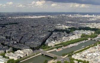 Paris France Aerial Wallpaper Stock