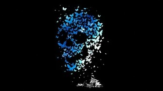 Butterfly Skull Widescreen Wallpaper