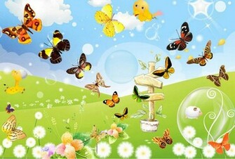 Spring Butterflies Wallpaper