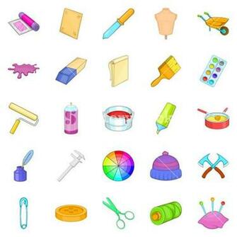 Wallpaper Icons Set Cartoon Of Vector For