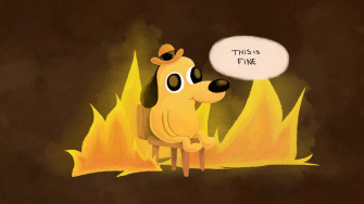 This Is Fine Background Wallpaper
