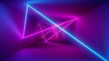 Wallpaper Neon Blue Pink Prespective Stripes Led Headlight