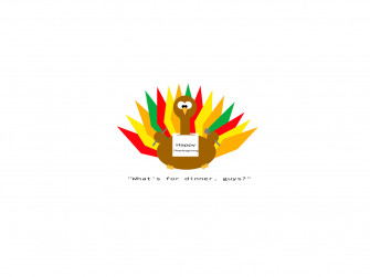 Cute Thanksgiving Turkey Art Wallpaper
