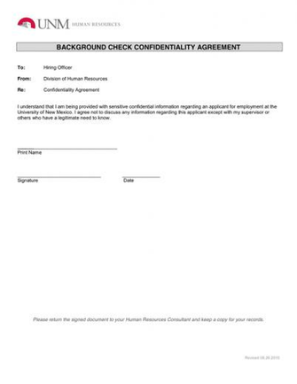 Background Check Confidentiality Agreement In Word And Pdf Formats
