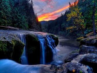 Mountain Waterfall Wallpaper HD Desktopinhq