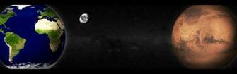 Outer Space Mars Moon Earth Artwork Wallpaper