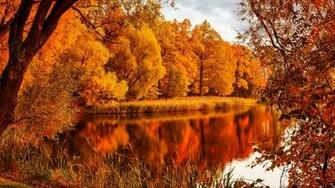 Autumn Lake Computer Wallpaper Desktop Background Id