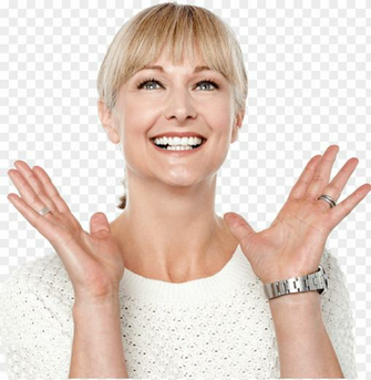 Women Pointing Both Sides Imagenes De Mujer Contenta Png Image
