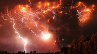Volcanic Lightning Wallpaper