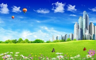 Future Fantasy City Wallpaper HD