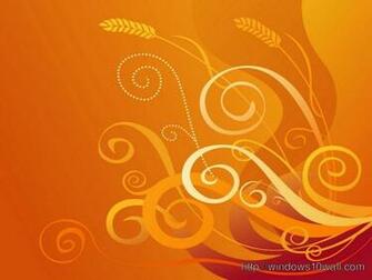 Floral Orange Background Wallpaper Windows